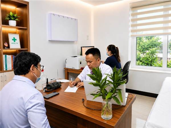 Bác sĩ tư vấn bệnh nhân tại Phòng Khám Đa Khoa 30/4